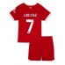 Liverpool Luis Diaz #7 Dětské Oblečení Domácí Dres 2023-24 Krátkým Rukávem (+ trenýrky)